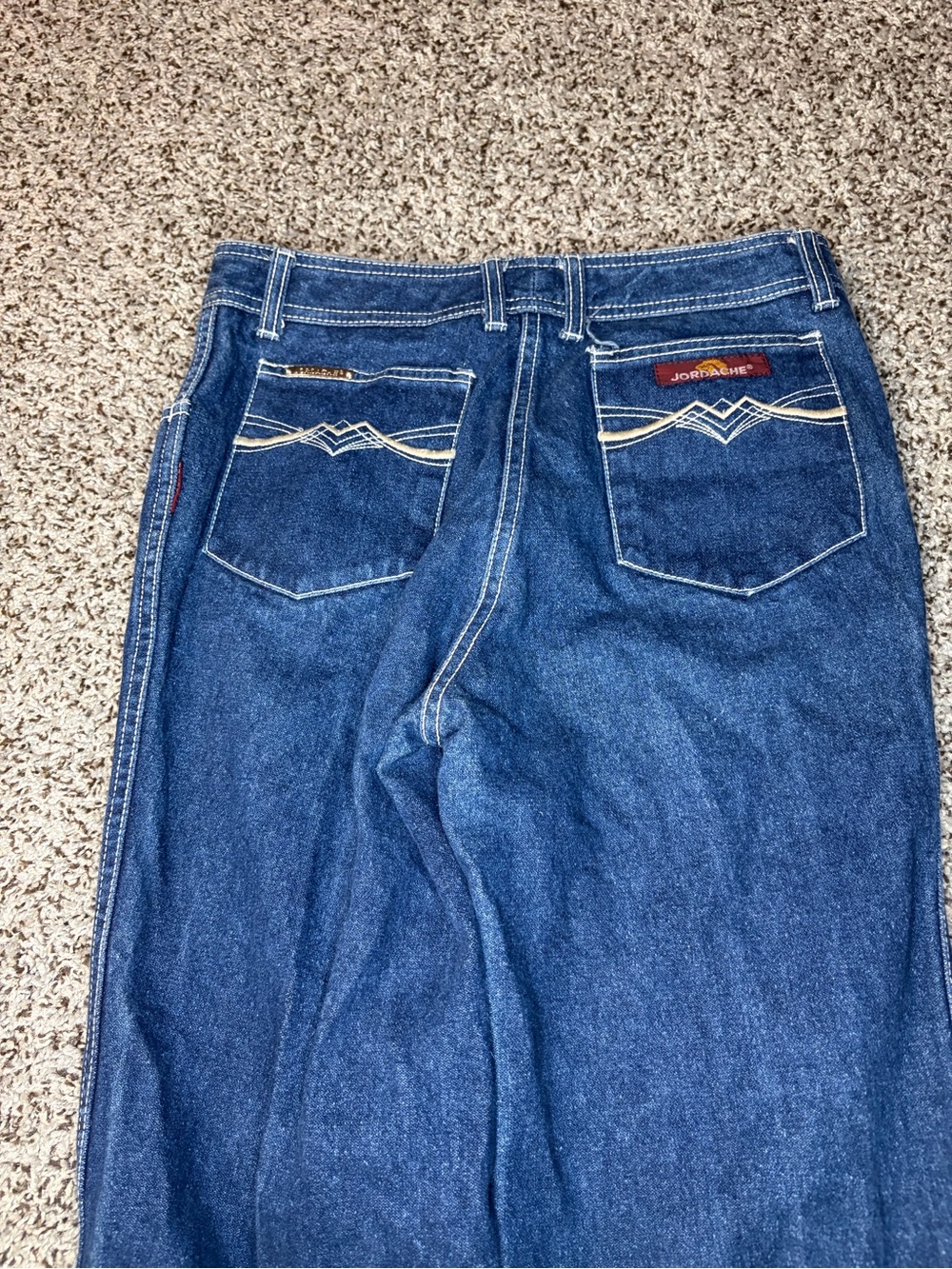 Vintage Jordache Women's Dark Blue Wide Leg Denim Jeans 52992